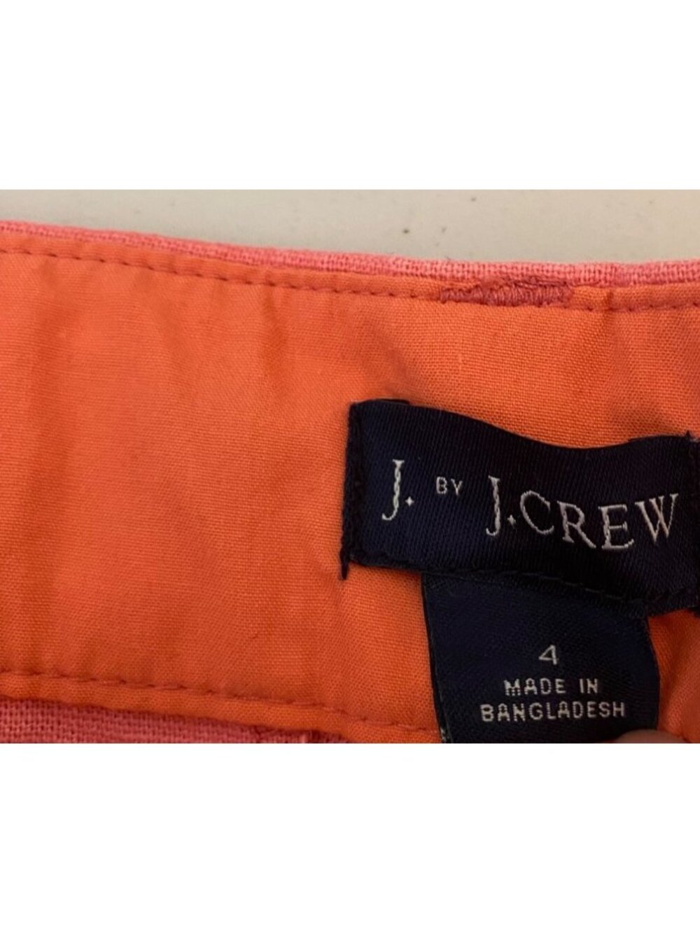 4 pairs J. Crew Scalloped Hem Linen Blend Shorts Green Black Red Coral Size 4 - Picture 4 of 8